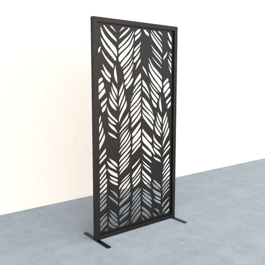 Flexi Freestand moveable freestanding divider with leaf design for privacy and décor in open spaces.