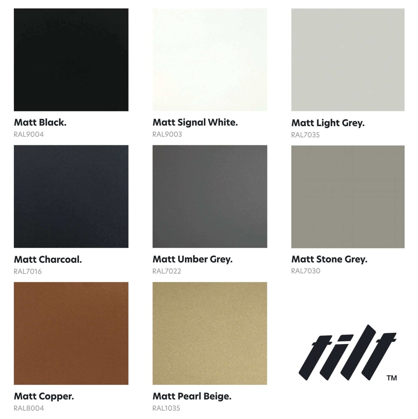 powdercoat colours