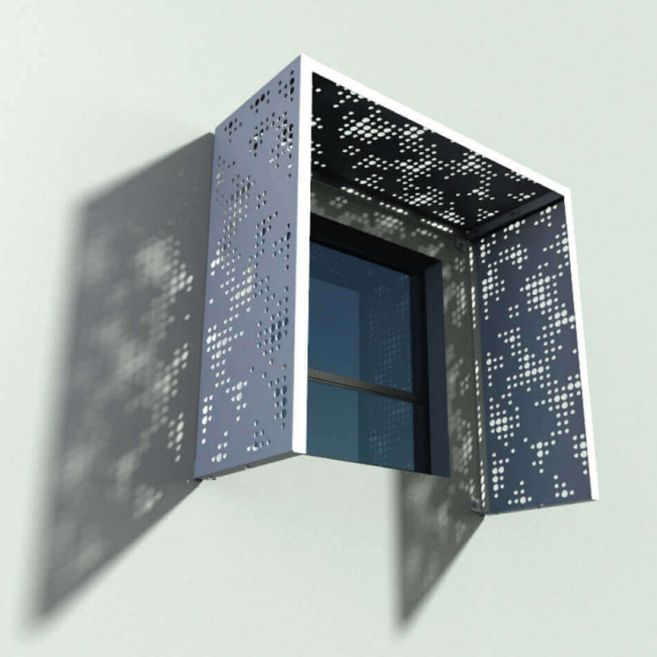 Operable Window Sun Shading Perforated Aluminium Sun Shading