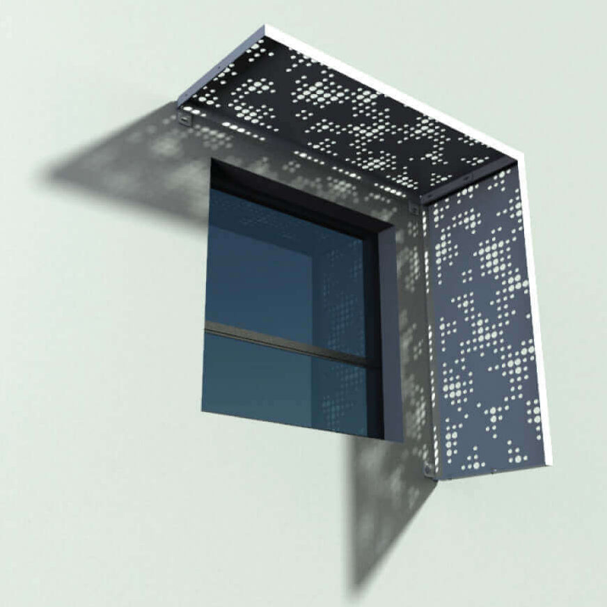 Operable Window Sun Shading Perforated Aluminium Sun Shading